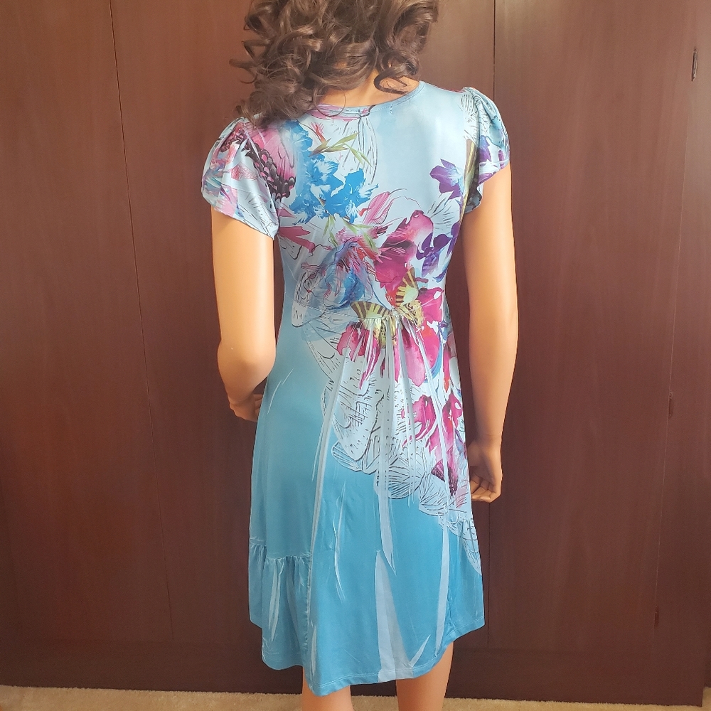 Apt. 9 Floral and Butterfly Printed Summer Dress - Picture 9 of 13